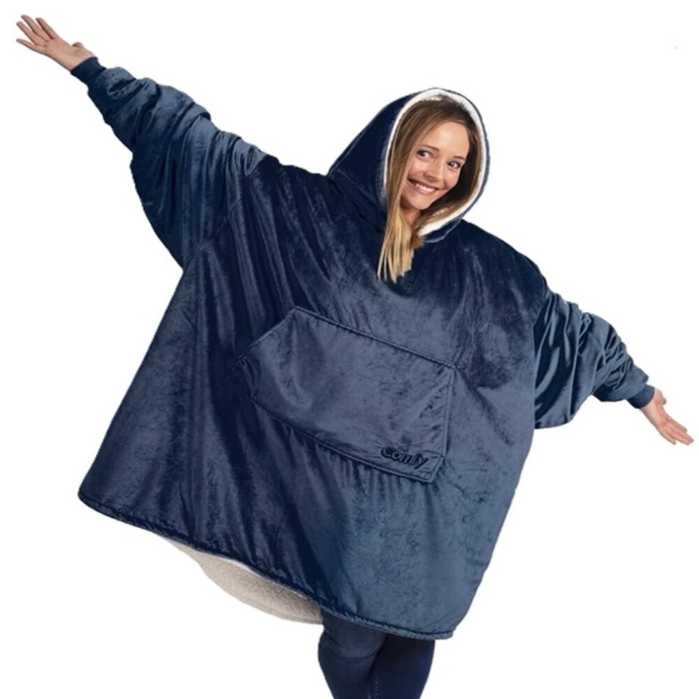THE COMFY Original Sherpa Lined Microfiber Fleece Wearable Blanket, Oversized